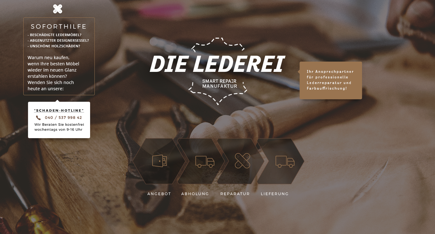 Bild mit Informationen zur Soforthilfe und Schadenshotline.